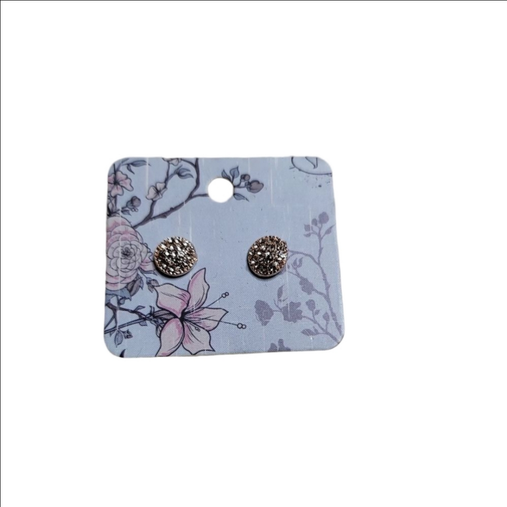 Aldo Rose Gold Circle Rhinestone Post Earrings